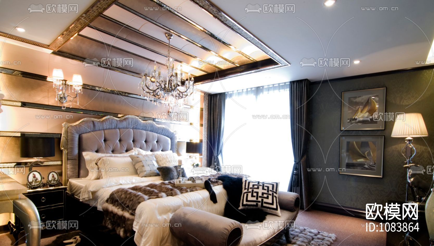 [福建]福州泰禾红裕样板房装饰设计施工图+实景拍摄下载（渲染图4）