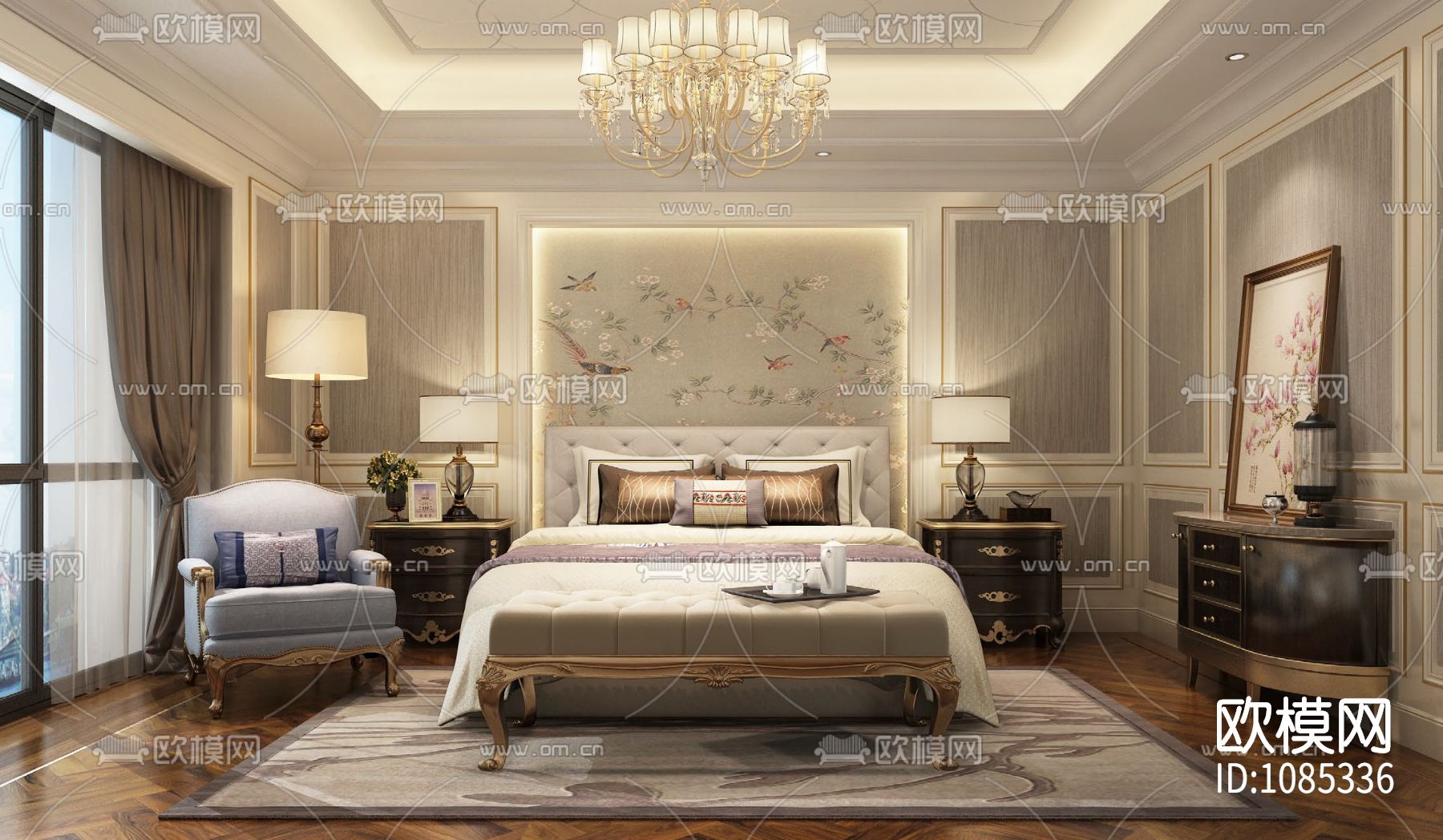 大连维多利亚公馆 D1户型样板间下载（渲染图6）