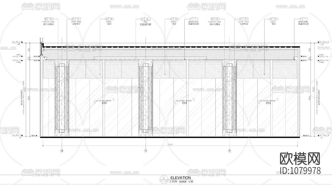 世茂福州洲际酒店施工图下载（渲染图5）