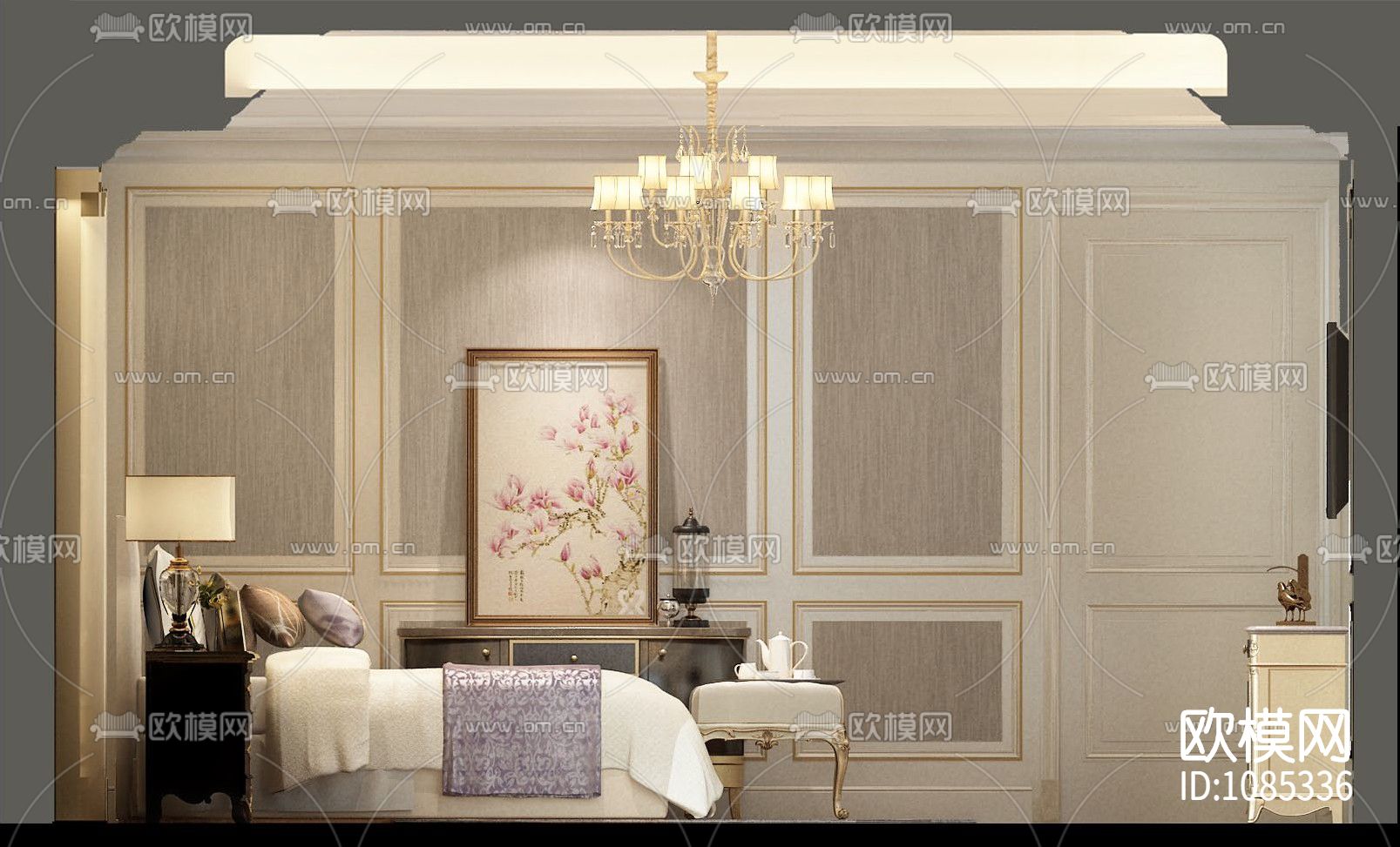 大连维多利亚公馆 D1户型样板间下载（渲染图9）