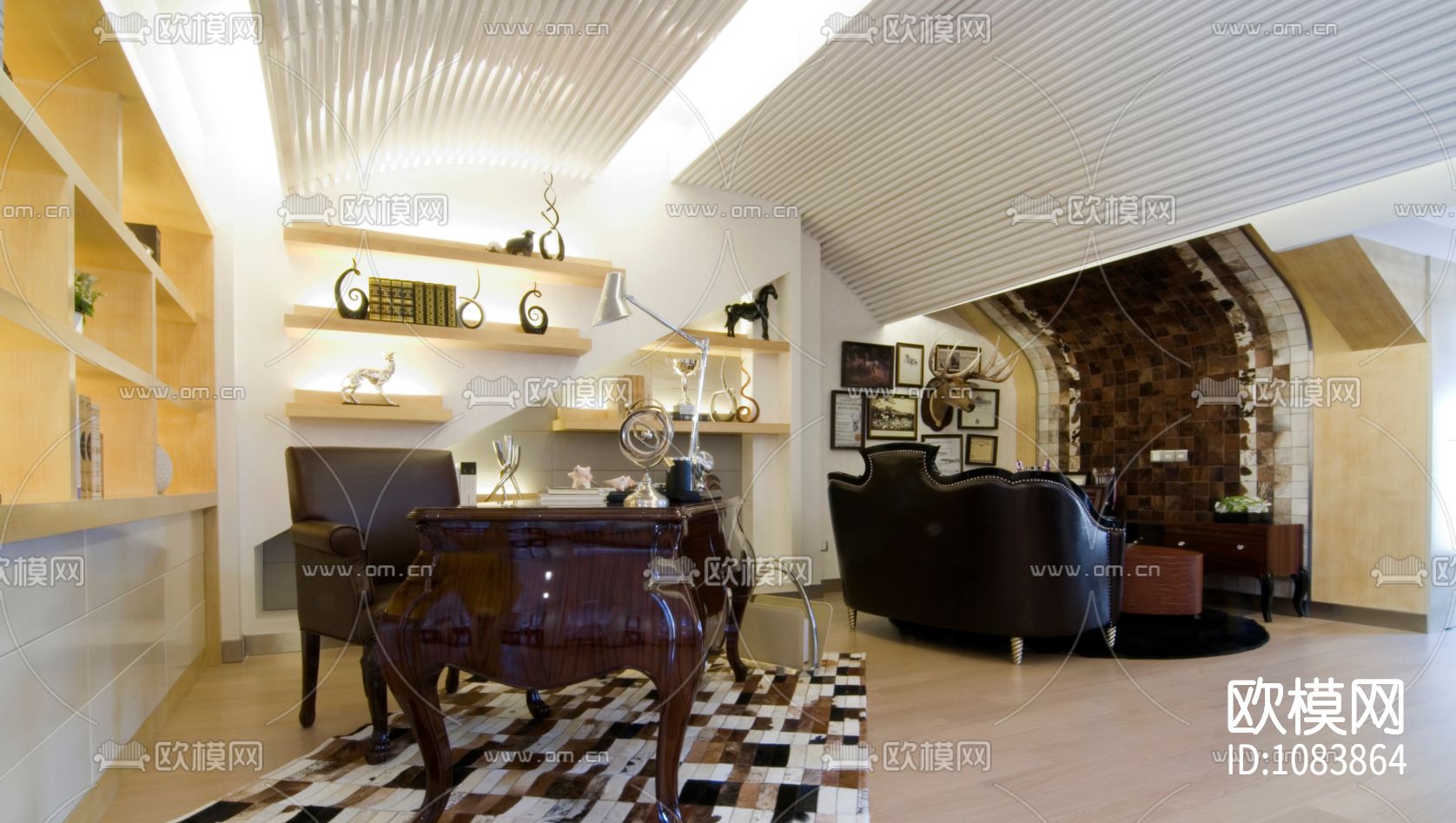 [福建]福州泰禾红裕样板房装饰设计施工图+实景拍摄下载（渲染图5）