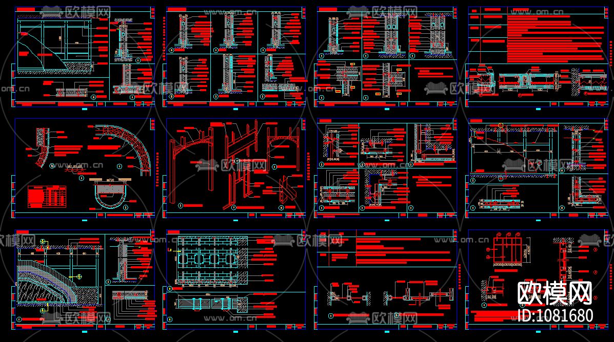 现代风格 吊顶节点 墙面节点 地面节点 节点大全下载（渲染图5）