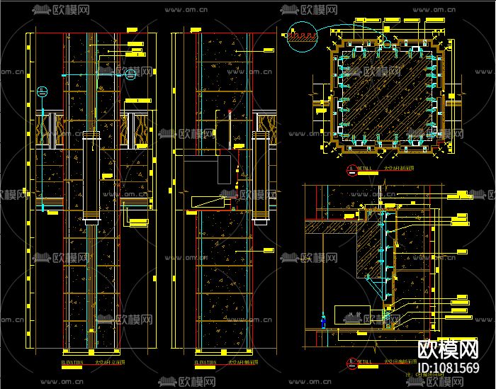 现代风格 吊顶节点 墙面节点 地面节点 节点大全下载（渲染图6）