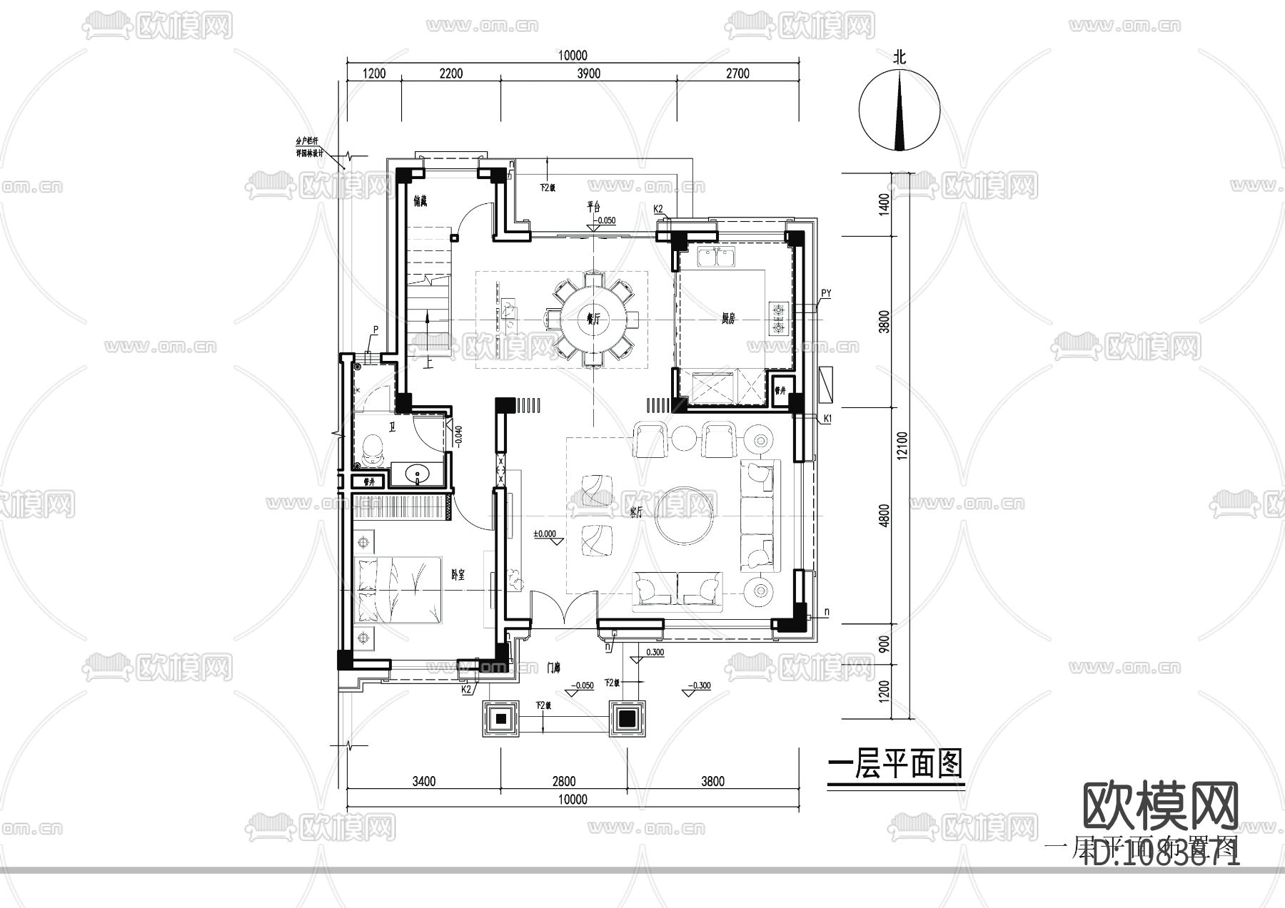 [广东]鹤山碧桂园中式别墅样板房室内装饰施工图+效果图