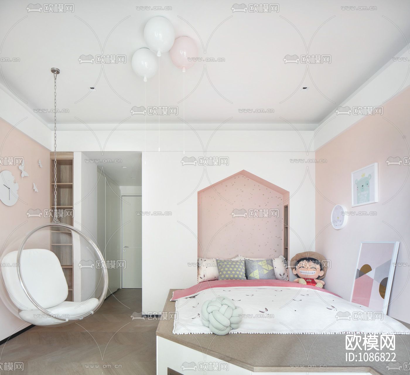 汤臣一品现代轻奢住宅施工图+效果图+3D模型下载（渲染图4）