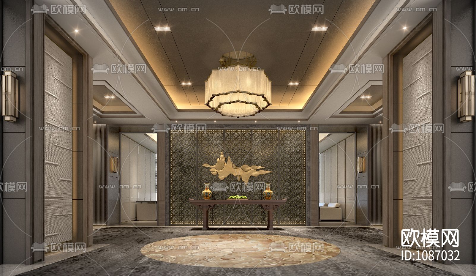 鸿荣源壹方中心办公层丨PPT效果图方案+施工图