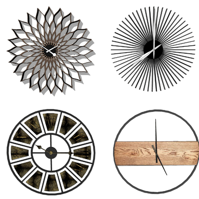  现代装饰挂钟组合su模型 