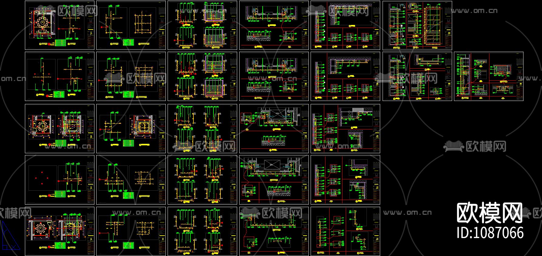 株洲海天渔港酒楼CAD施工图+材料表+效果图下载（渲染图2）