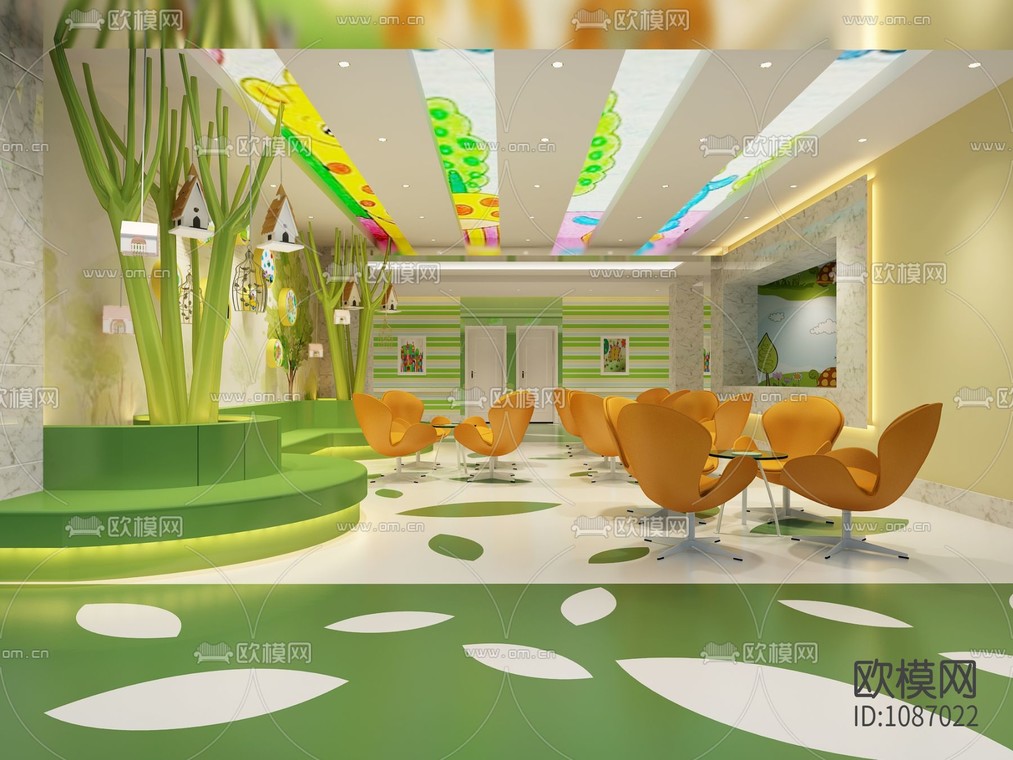 妇幼保健医院室内施工图 含高清效果图及水电系统图-免费3dmax模型库-欧模网