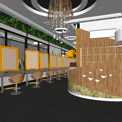  现代理发店su模型 