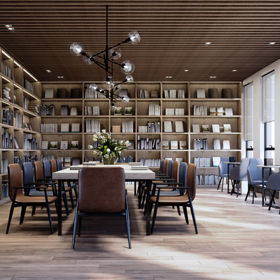  现代书吧su模型 