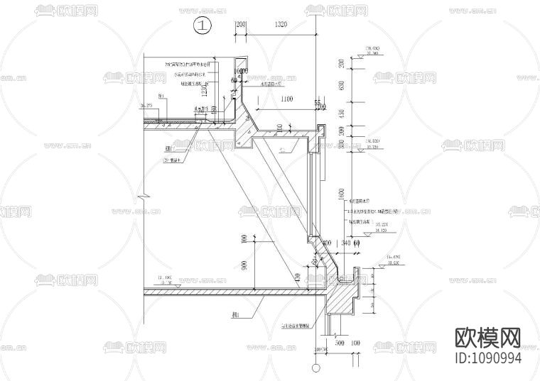 159个檐口天沟大样，钢结构等天花大样下载（渲染图5）