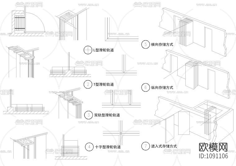 设计院标准图集 -活动隔断节点下载（渲染图4）