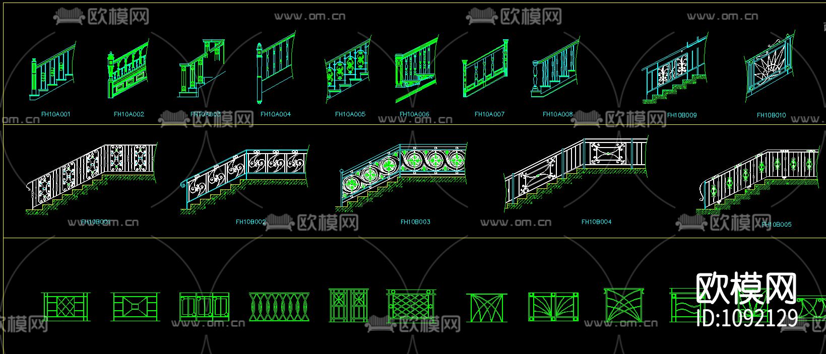 CAD小立面图库下载（渲染图1）