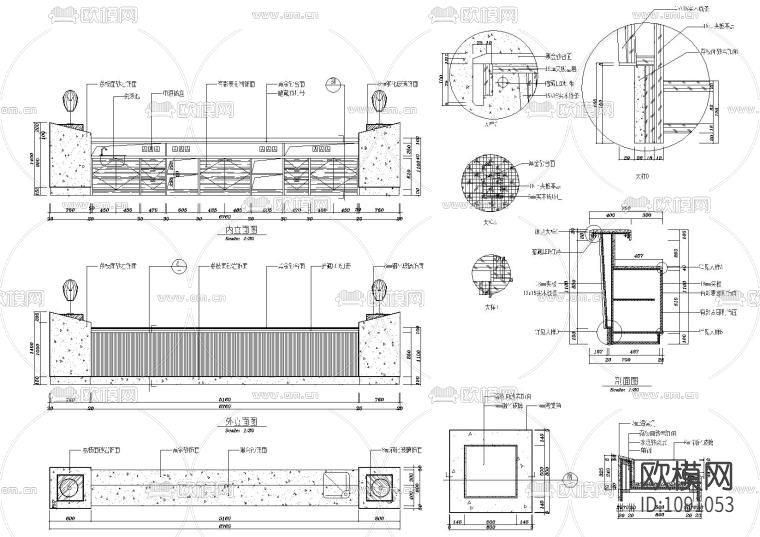 游戏台等前台接待大样图 服务台 餐台下载（渲染图5）