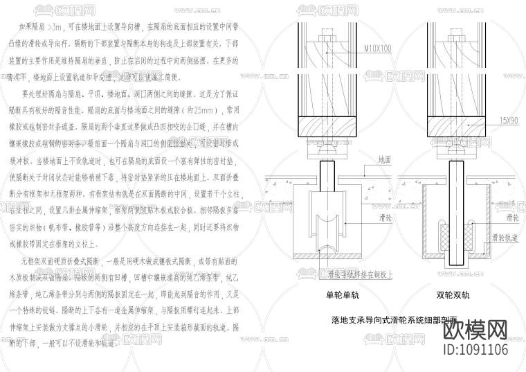 设计院标准图集 -活动隔断节点下载（渲染图8）