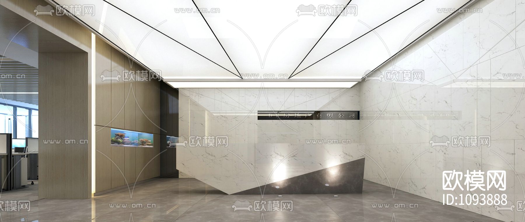 现代办公空间 施工图+效果图