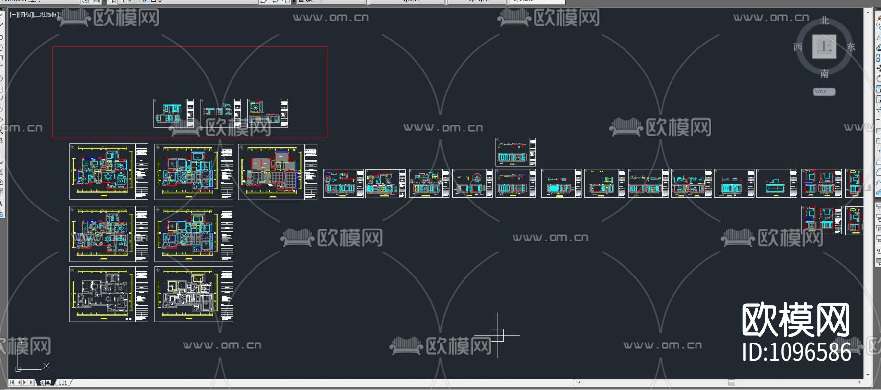 康盛国际 景江城市花园家装设计 施工图＋实景照片下载（渲染图2）