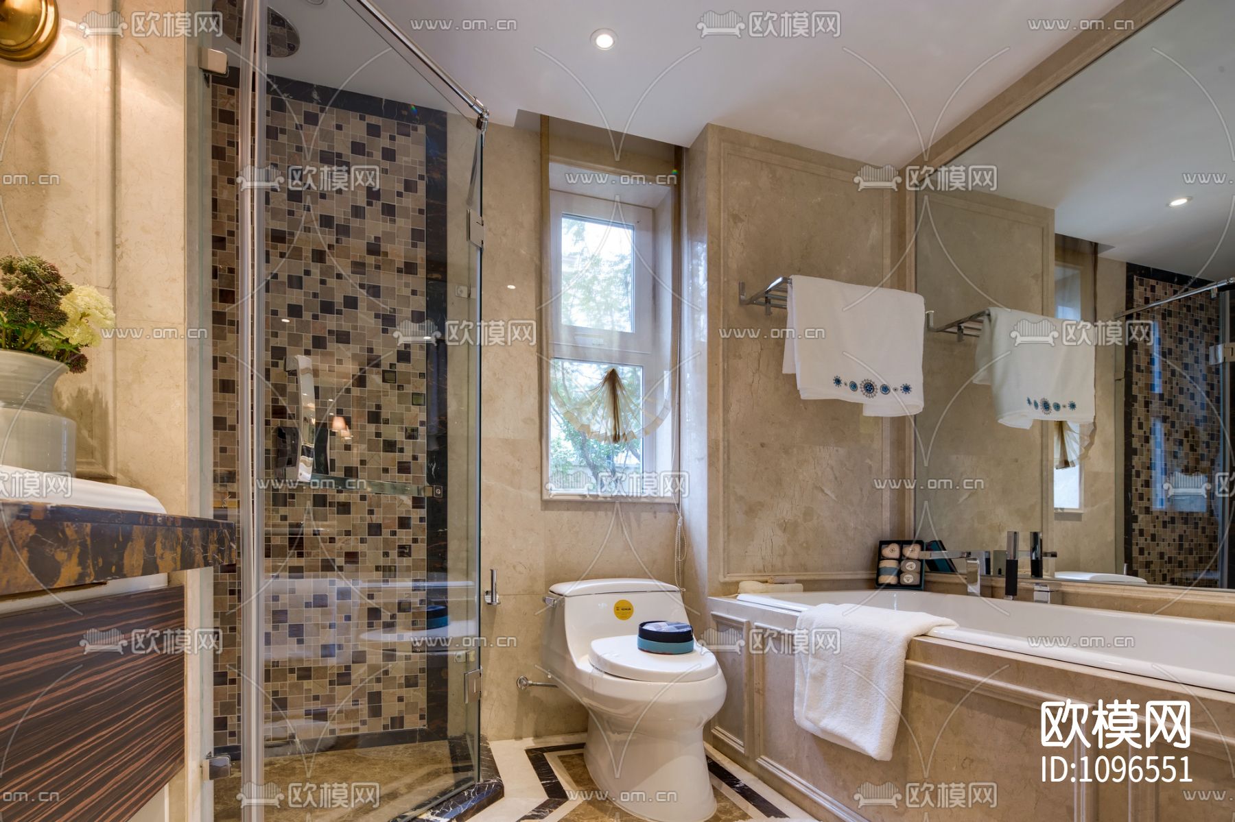 一然设计 新韵至雅259m²别墅装修设计 施工图＋实景照片下载（渲染图7）