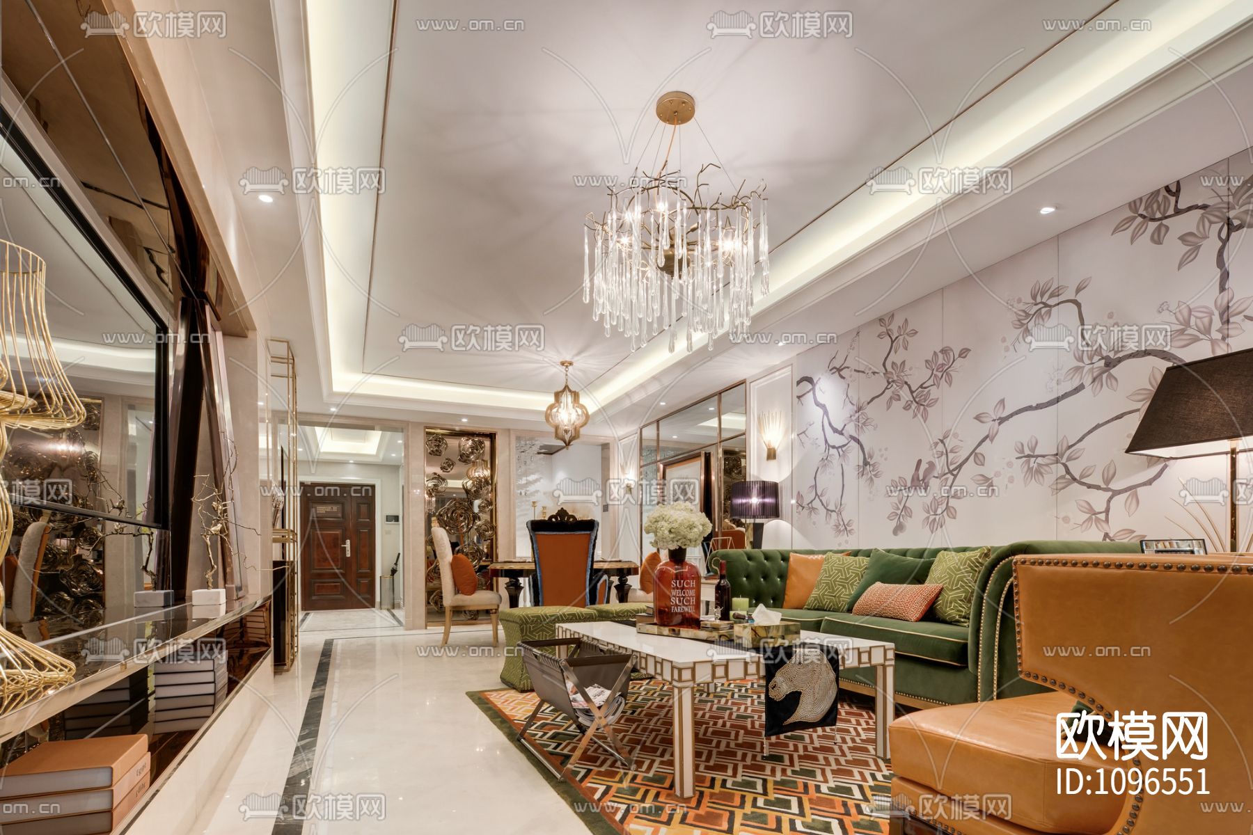 一然设计 新韵至雅259m²别墅装修设计 施工图＋实景照片下载（渲染图8）