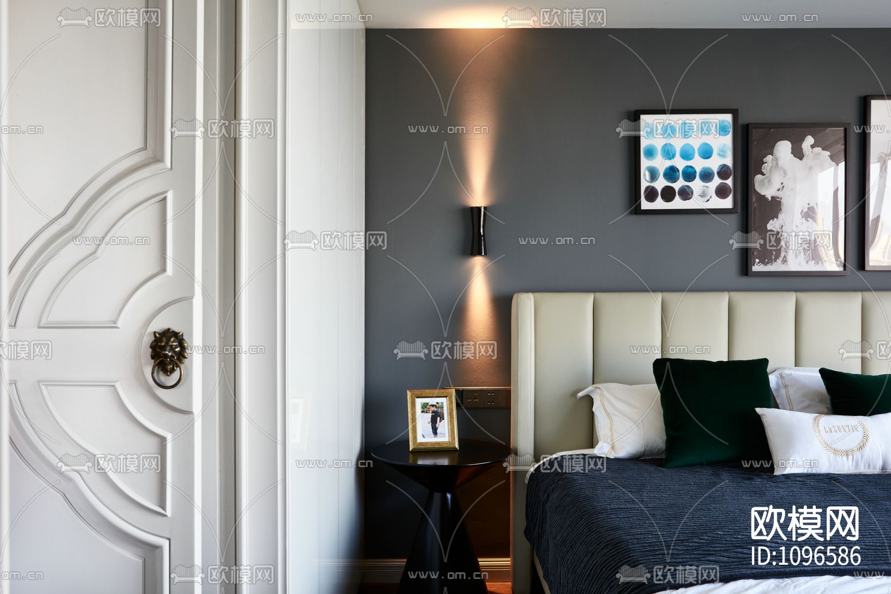 康盛国际 景江城市花园家装设计 施工图＋实景照片下载（渲染图5）