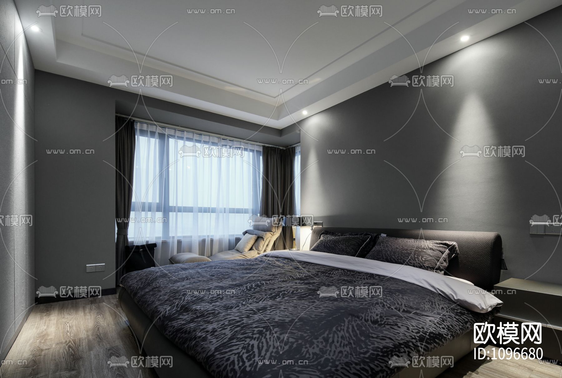 晓安设计--平行世界145m²家装设计 施工图＋实景照片下载（渲染图4）