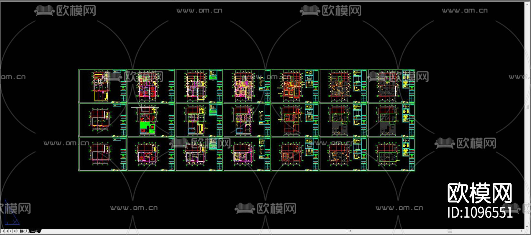 一然设计 新韵至雅259m²别墅装修设计 施工图＋实景照片下载（渲染图3）