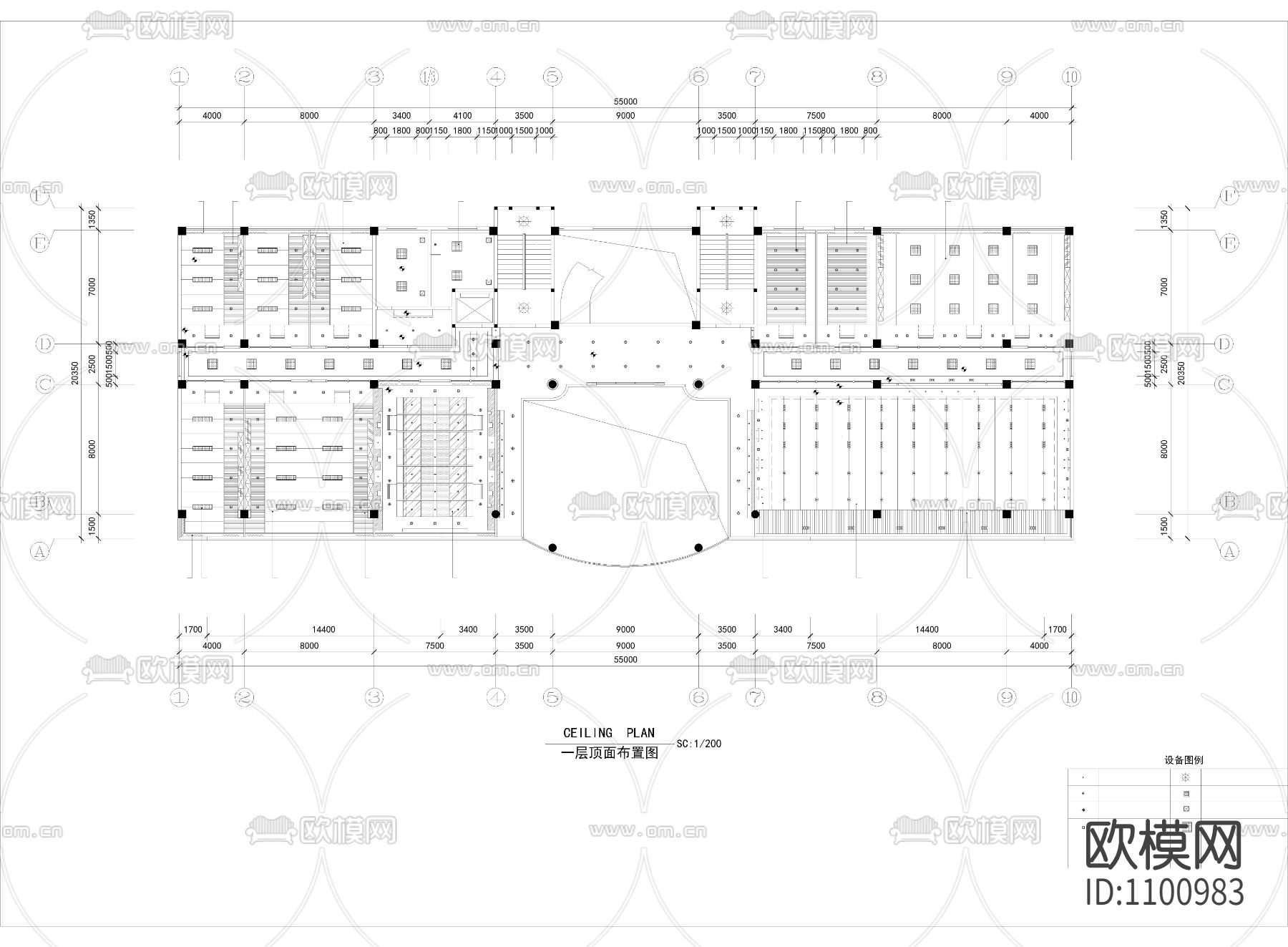 镇江办公空间设计cad施工图下载（渲染图4）