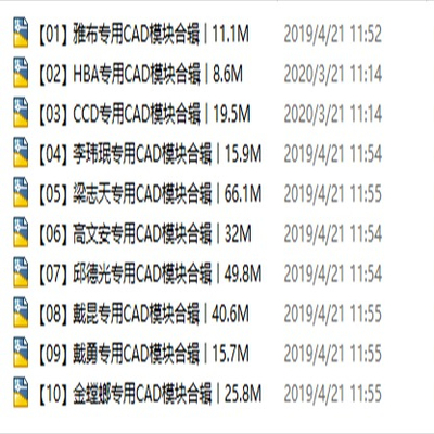  十位名师专用CAD入库 