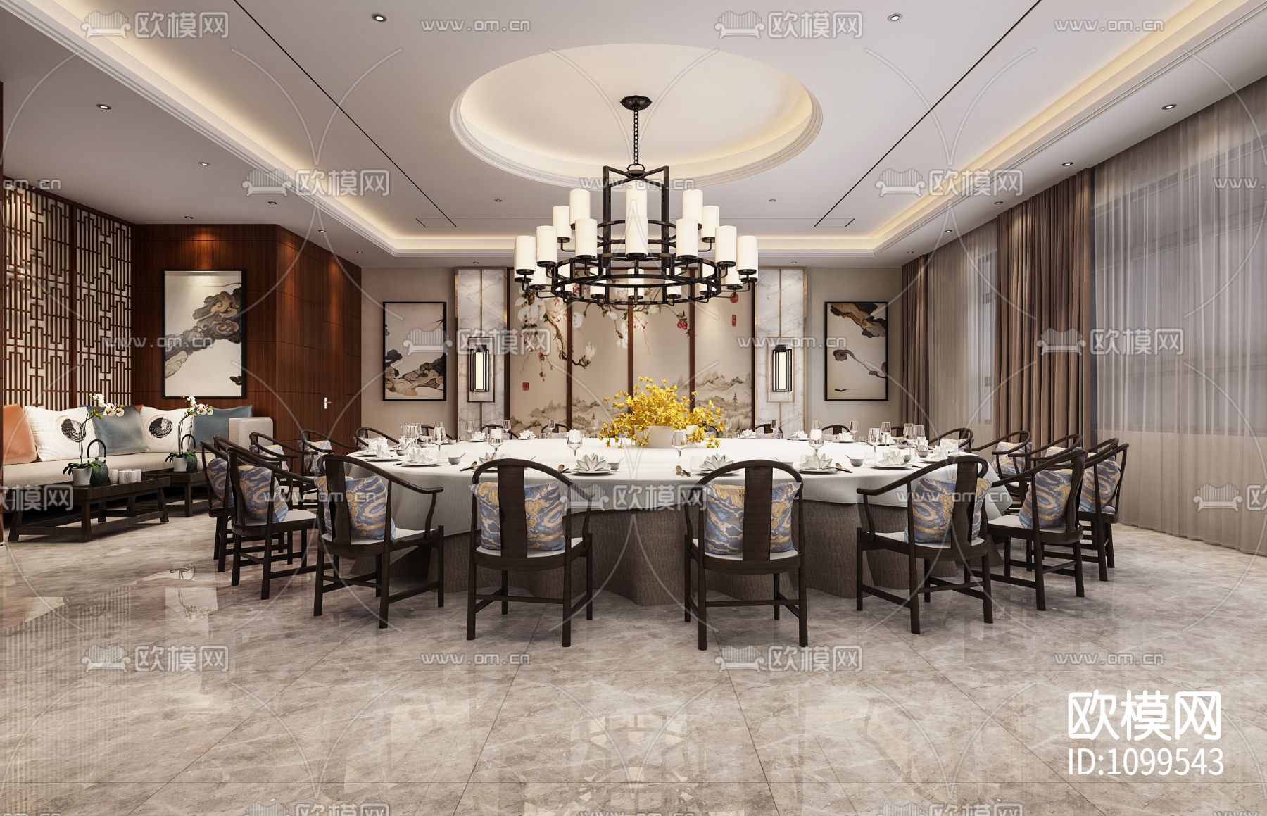 农信社办公楼全套图纸下载（渲染图5）