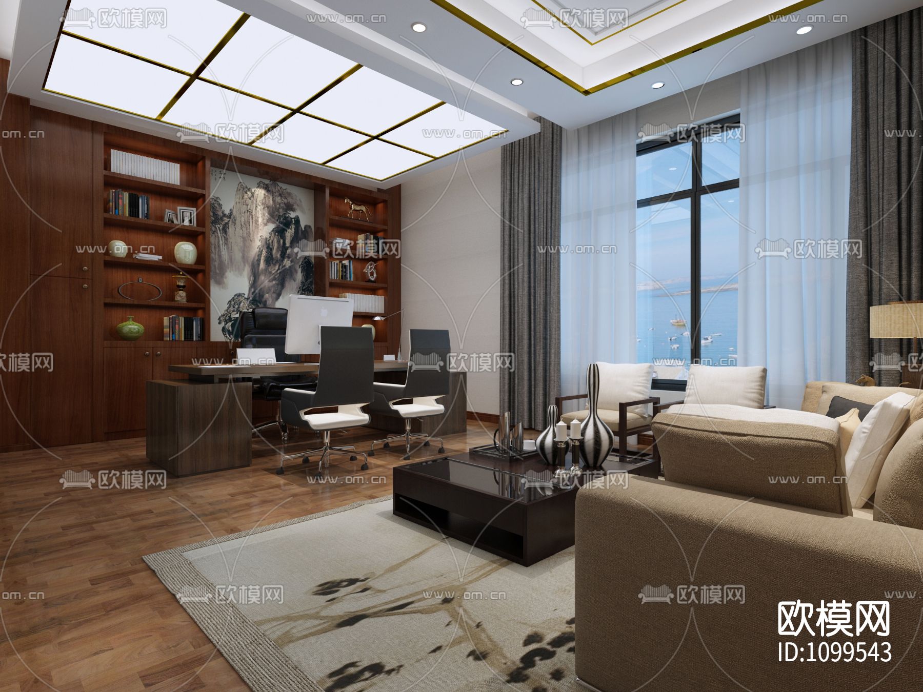 农信社办公楼全套图纸下载（渲染图8）