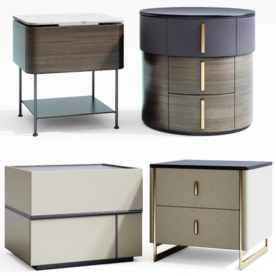抽拉式床头柜3d模型