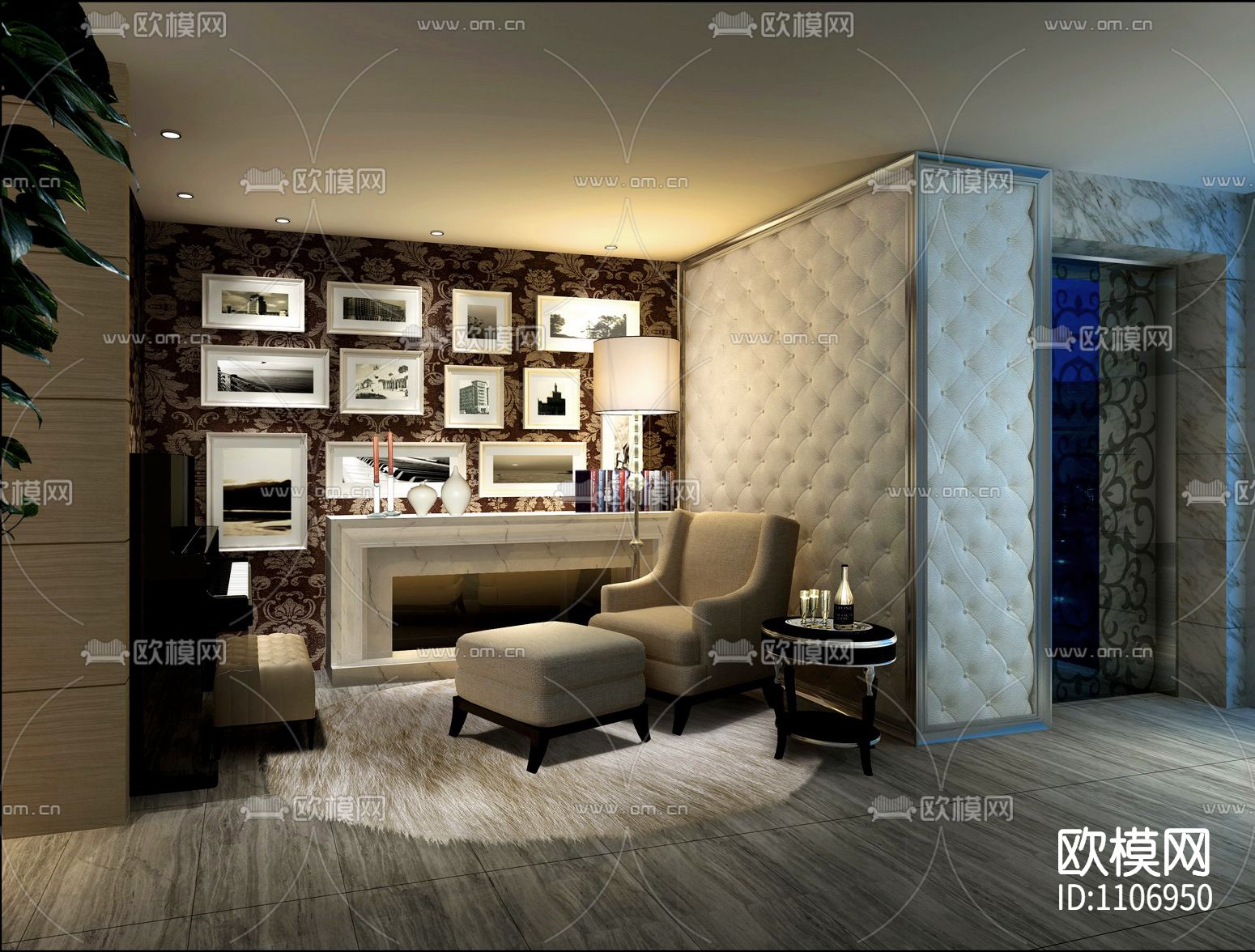 [北京]-天竺澳景园别墅C户型全套施工图下载（渲染图4）