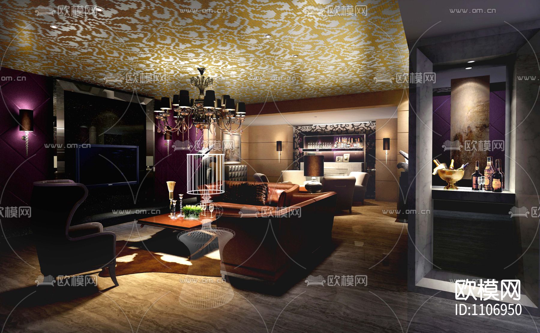 [北京]-天竺澳景园别墅C户型全套施工图下载（渲染图3）