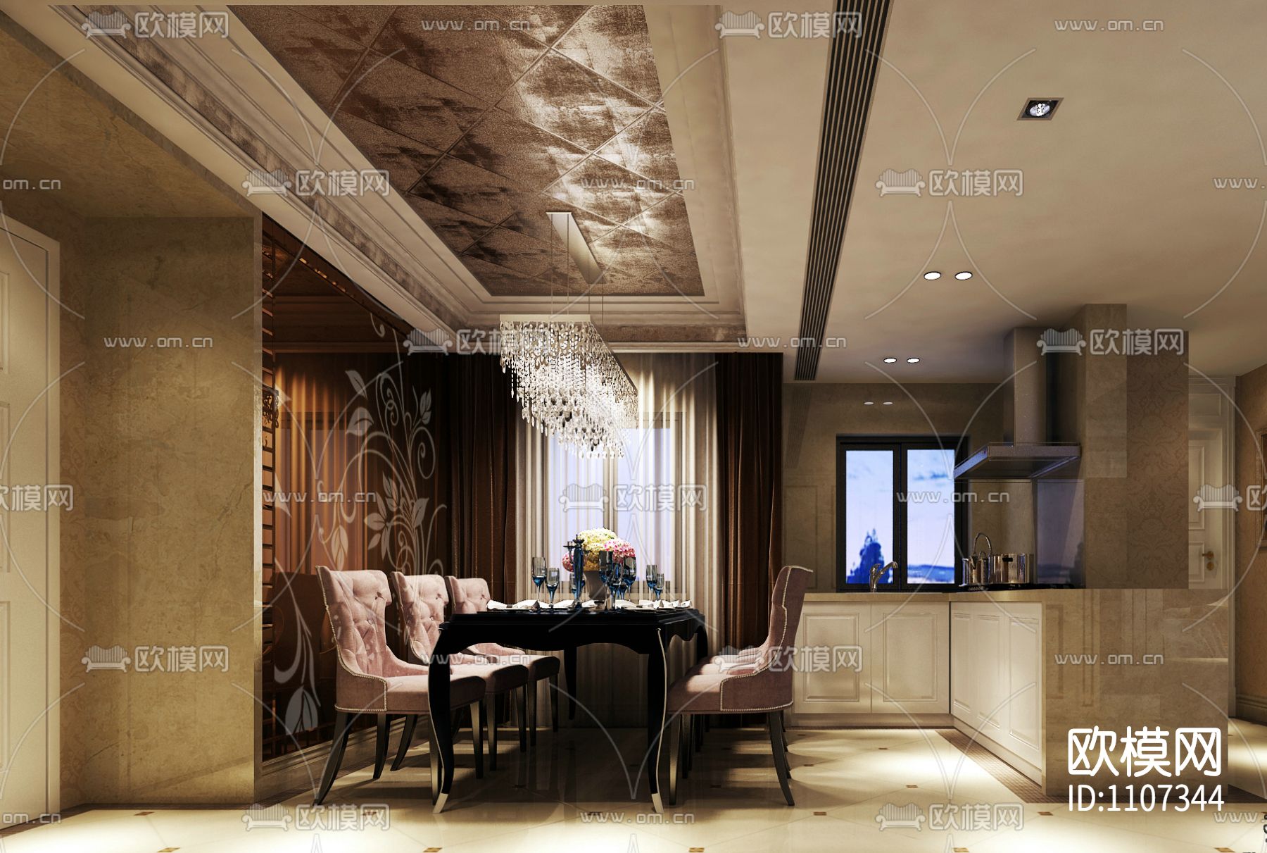 10套精选别墅室内设计方案 施工图＋效果图下载（渲染图10）