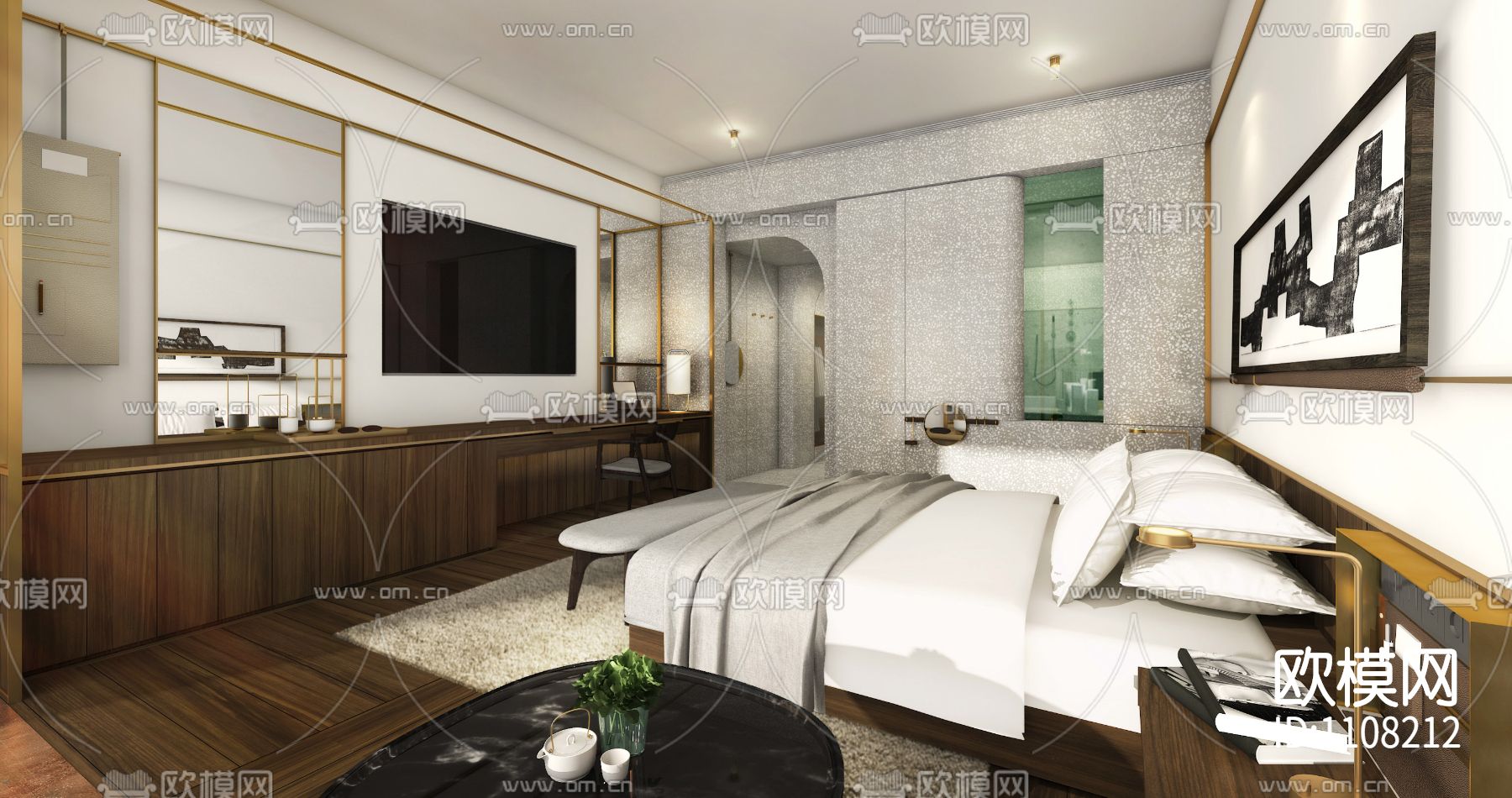 武汉艾迪逊酒店 效果图+彩立面+设计方案+前期方案下载（渲染图7）