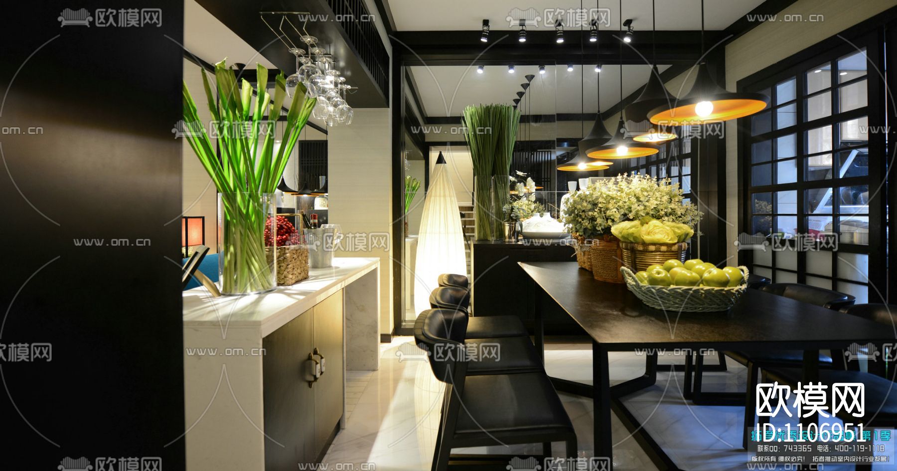 东城一号中式样板间施工图+拍摄下载（渲染图8）