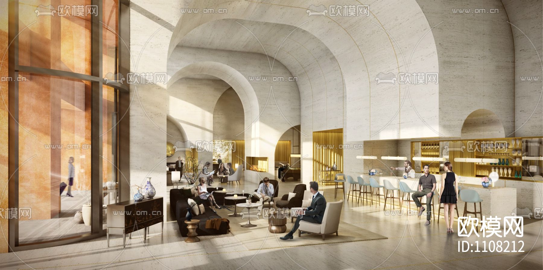 武汉艾迪逊酒店 效果图+彩立面+设计方案+前期方案下载（渲染图3）