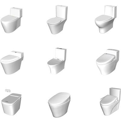  现代马桶su模型 