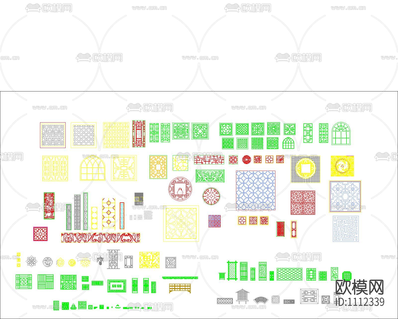 中式雕花构件下载（渲染图2）