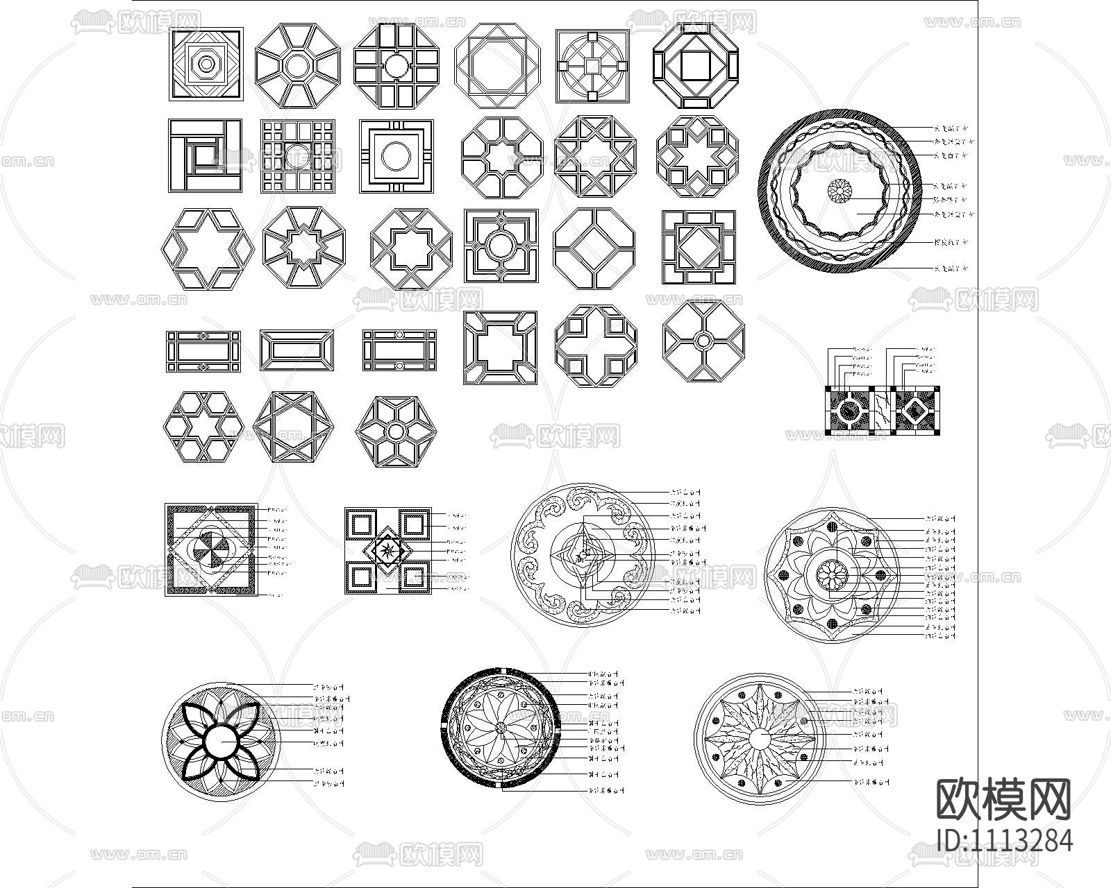 地面拼花图库下载（渲染图3）