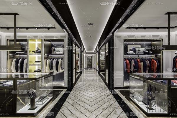 Moncler上海恒隆广场店丨施工图+官方摄影