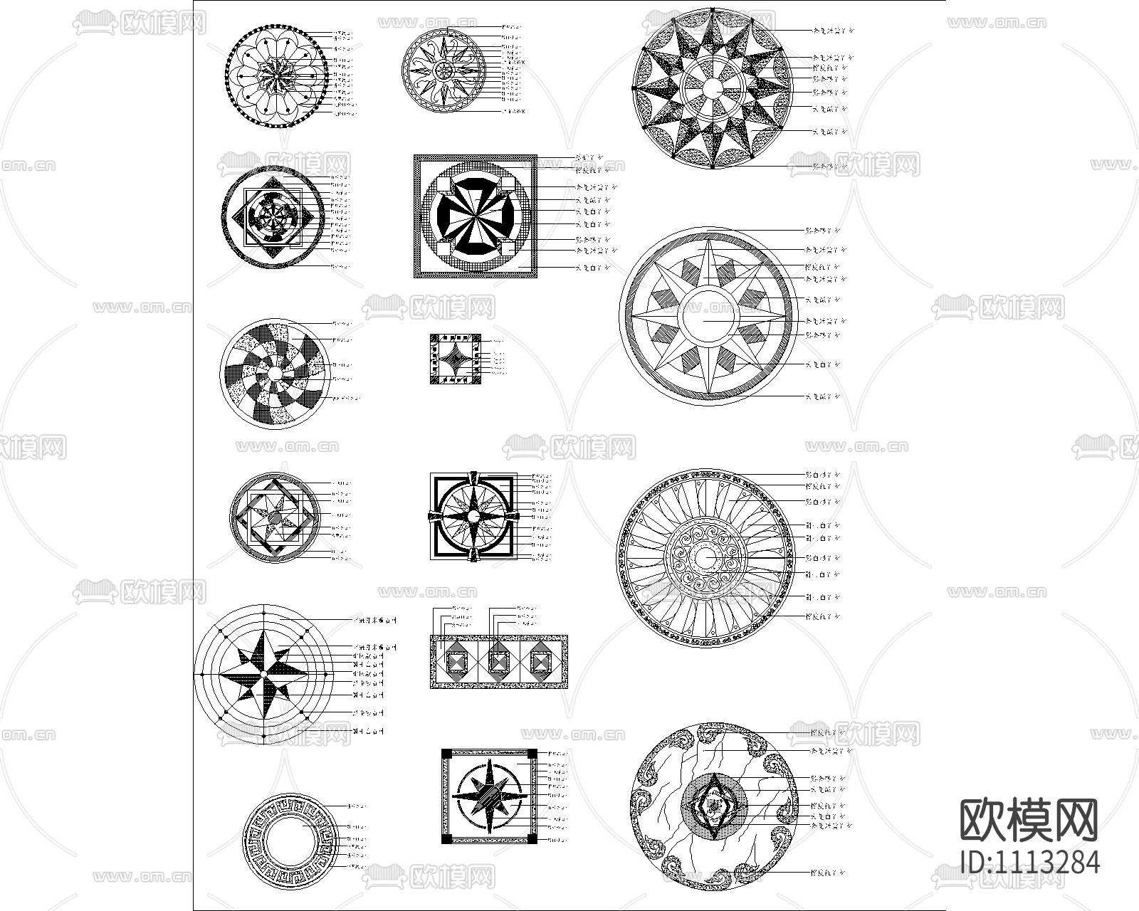 地面拼花图库下载（渲染图2）