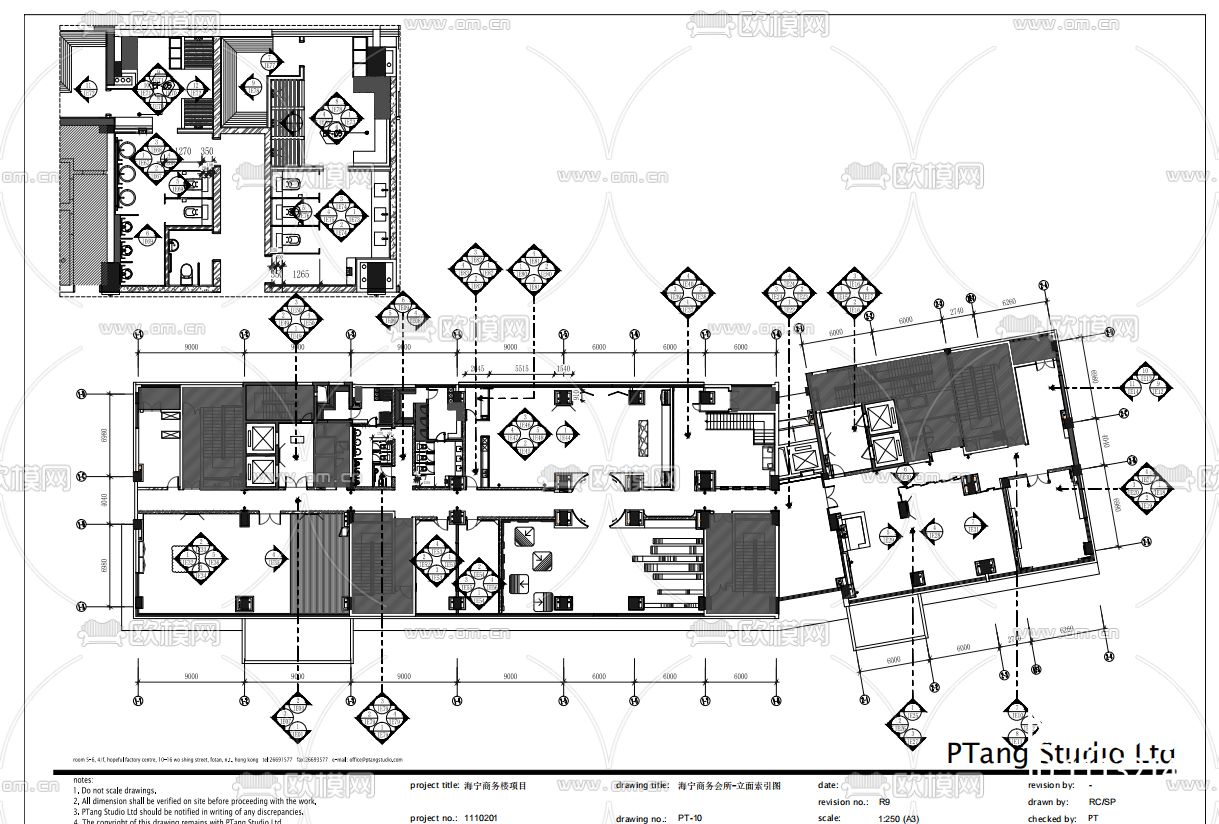 【PTang Studio】海宁会所高清效果图+CAD全套施工图丨PDF+JPG下载（渲染图4）