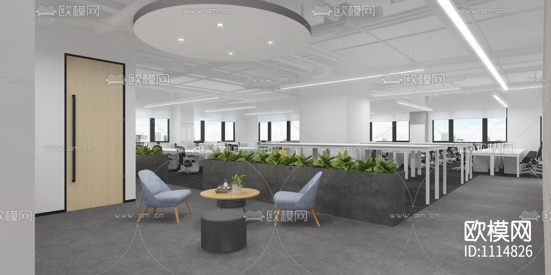 小米深圳研发中心办公室丨CAD施工图+效果图下载（渲染图6）