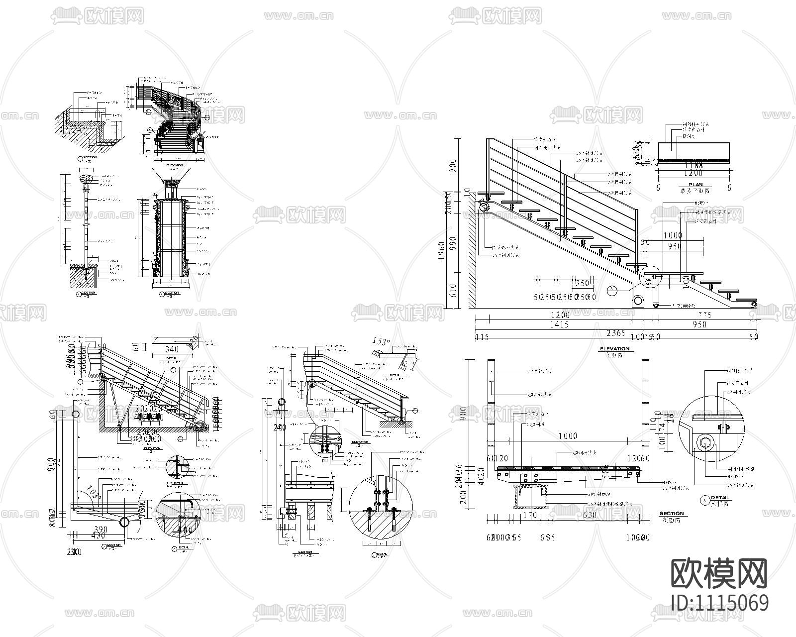 常用CAD模块精品平面立面剖面图库下载（渲染图7）