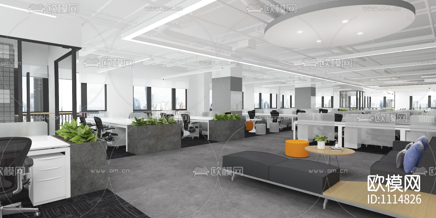 小米深圳研发中心办公室丨CAD施工图+效果图下载（渲染图8）