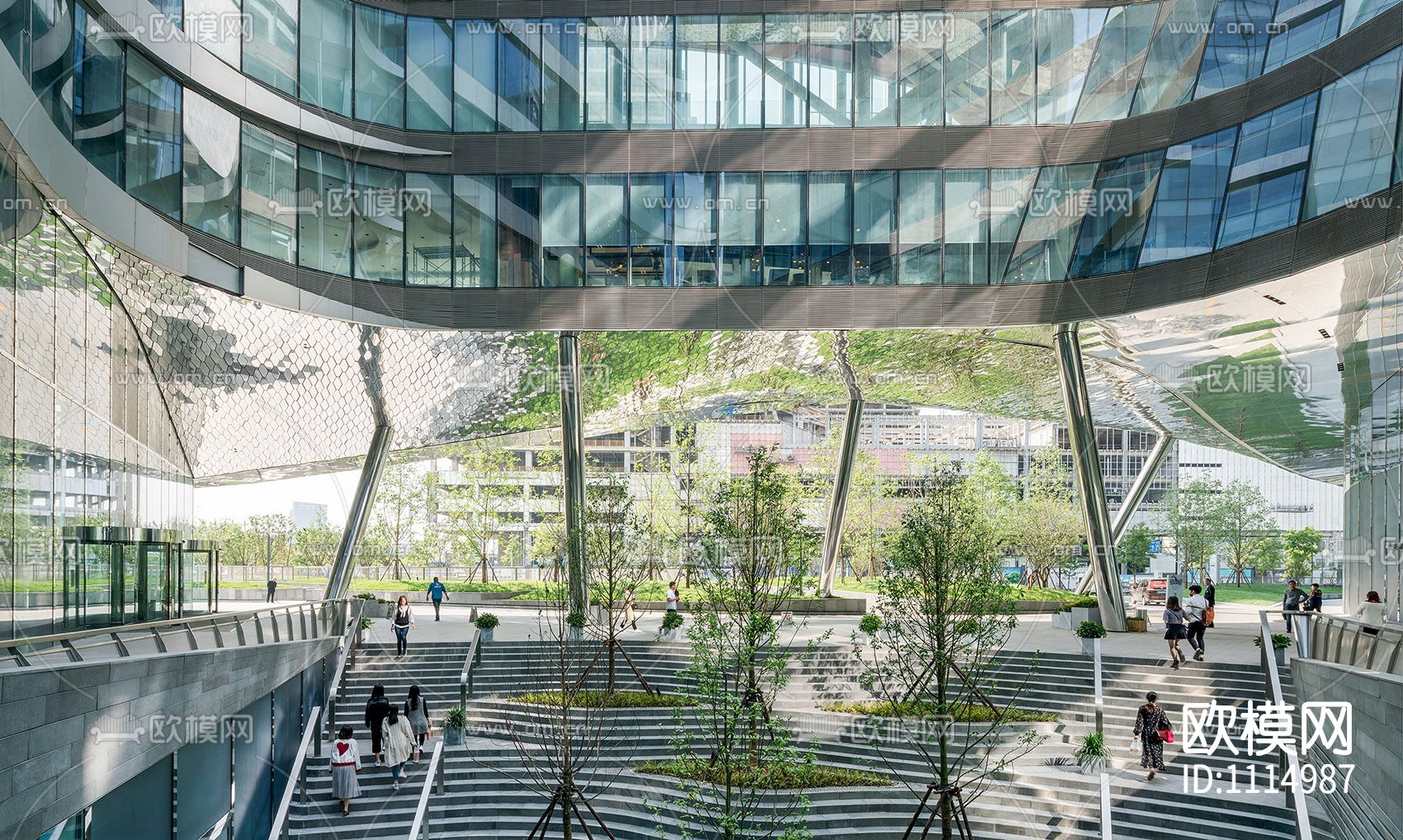 杭州来福士星巴克咖啡丨效果图+施工图CAD+PDF格式下载（渲染图5）