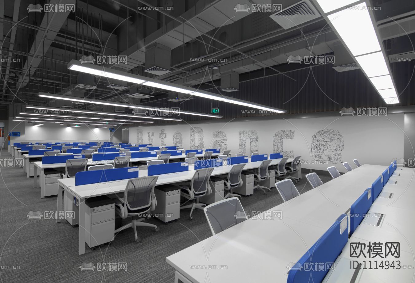 北京格林贝斯设计-北京今日头条中航广场办公室丨方案+施工图+超清摄影下载（渲染图3）