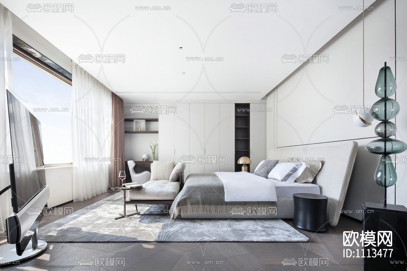 上海汤臣一品样板房室内施工图下载（渲染图3）